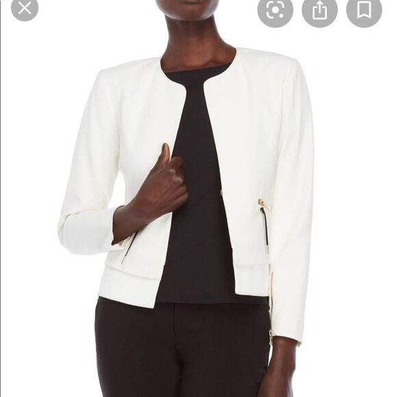 New NWOT Sandro Paris Veronique ecru Blazer White - Picture 1 of 13